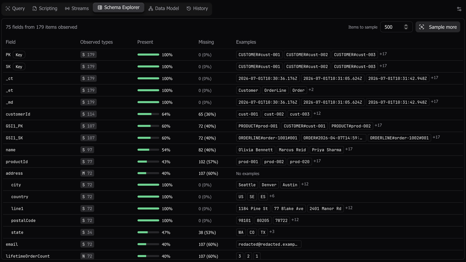 A new mode bar and Schema Explorer