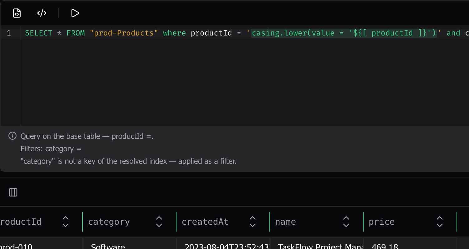 PartiQL statements explain themselves