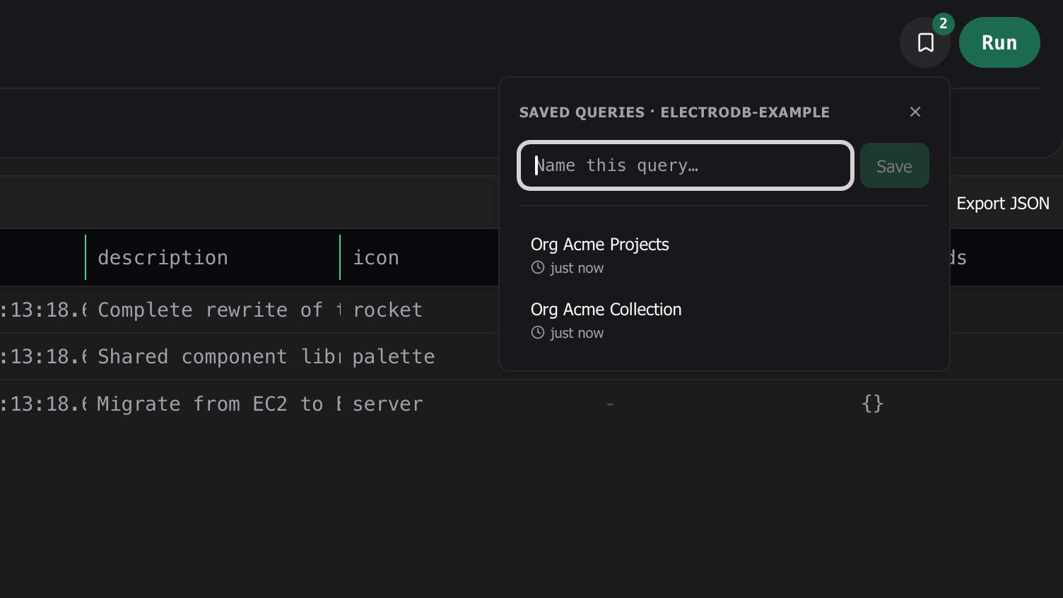 Schema Query leaves experimental