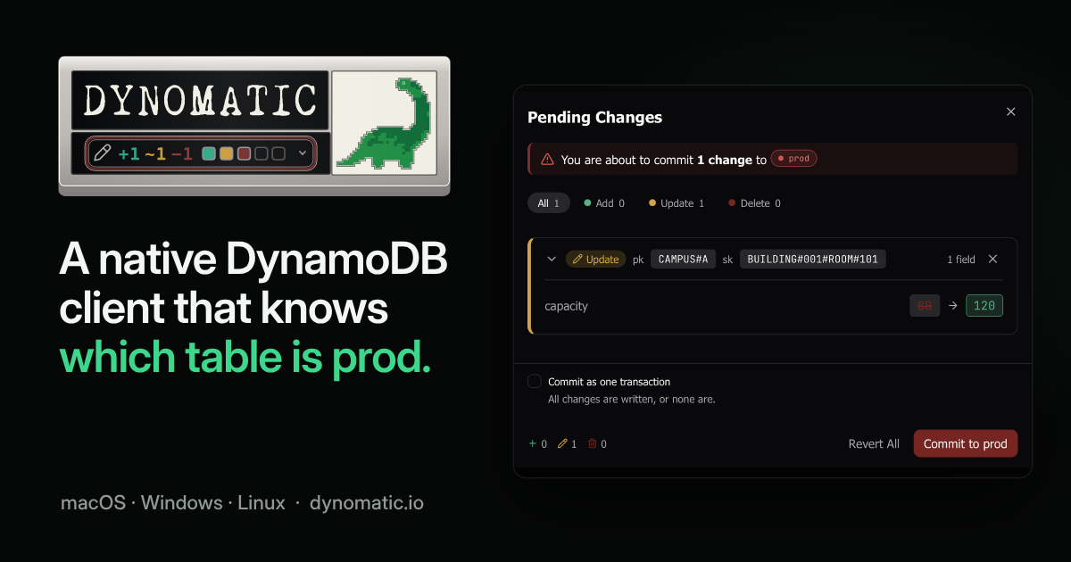 I built Dynomatic, a native DynamoDB client